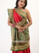 Red And Green Silk Saree